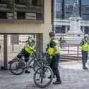 Police presence at Guildhall Square, Portsmouth. Picture: Habibur Rahman