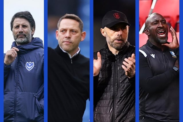 From left: Danny Cowley, Leam Richardson, Paul Warne, Darren Moore.