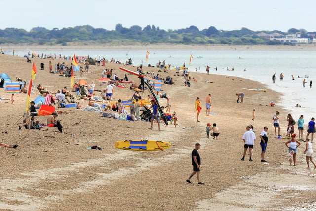 Large crowds were drawn to the coastline by the hot weather this week - with temperatures reaching as high as 28 degrees.