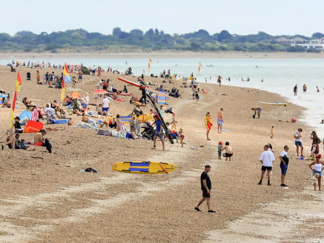 Large crowds were drawn to the coastline by the hot weather this week - with temperatures reaching as high as 28 degrees.