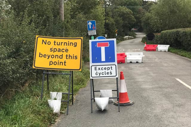 The road closure has been labelled 'unsafe' by residents. Picture: Jeanette Denis