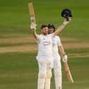 Vince celebrates a 100.