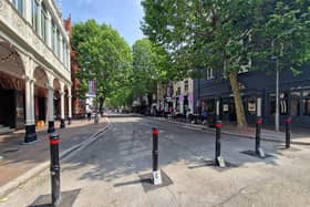 GV of Guildhall Walk that recently was made pedestrianised on Monday 12th June 2023

Picture: Habibur Rahman