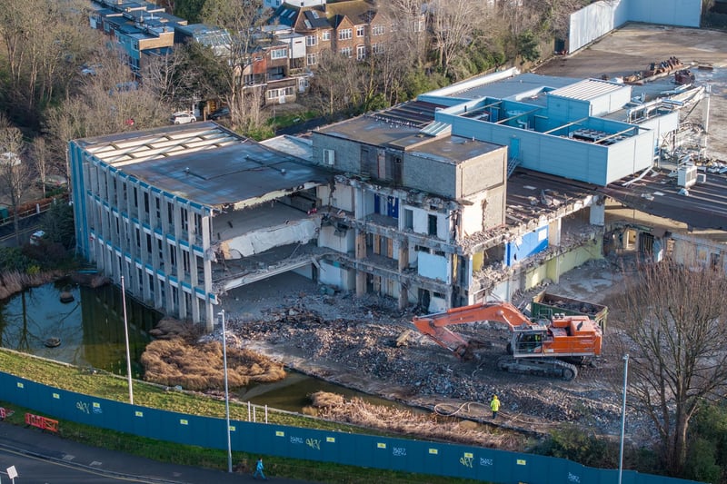 The iconic frontage is disappearing