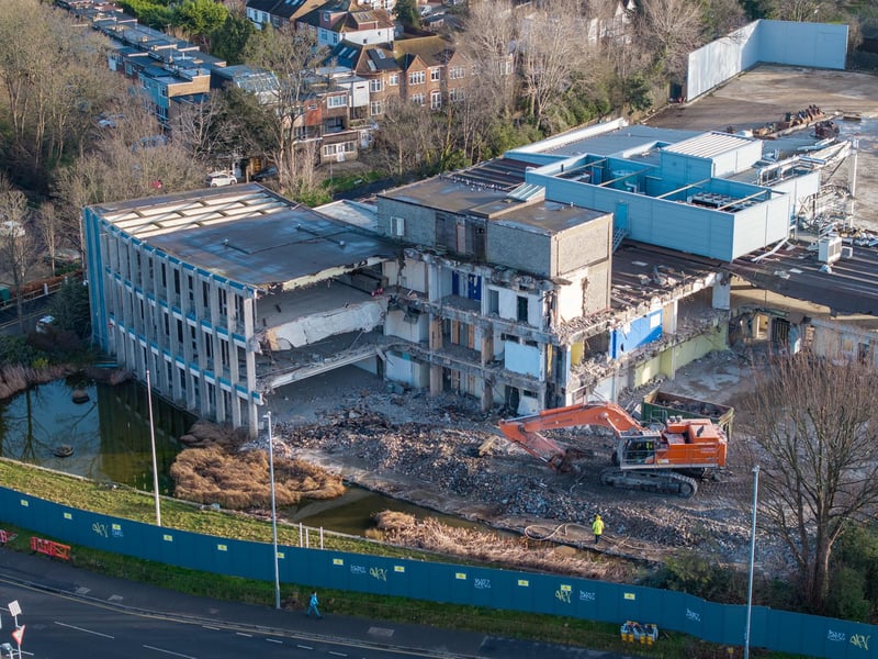 The iconic frontage is disappearing