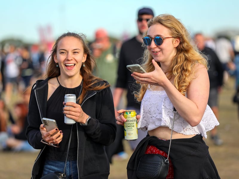 Keeping in touch was key at the festival
Picture: Chris Moorhouse (jpns 270823-100)