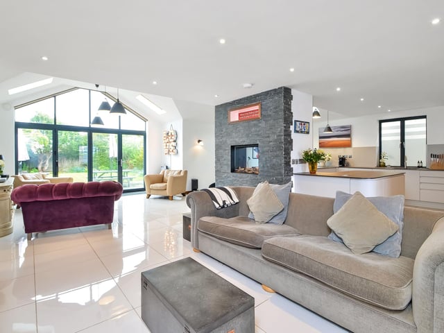 The large living area downstairs