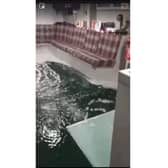 Stills from a video showing water from a burst pipe pouring into a room on HMS Prince of Wales 
Posted on Jackspeak Facebook page
May 16, 2020
