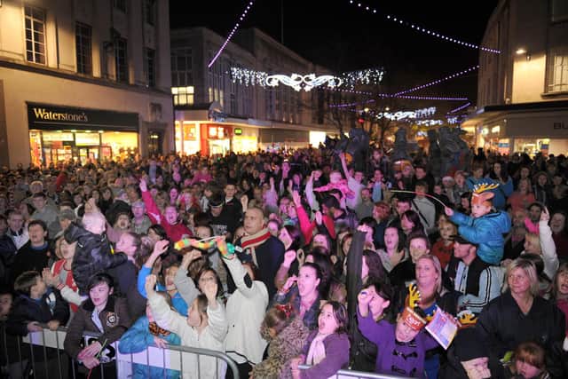 Commercial Road Christmas lights switch on in 2011.
Picture: Paul Jacobs (114102-16)