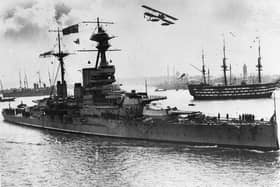 HMS Royal Oak in Portsmouth Harbour prior to the Second World War.The News PP1652