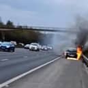 Ann and Barry Mogan’s Seat Alhambra caught alight between junction 11 and 12 on the M27 on Friday evening during rush hour