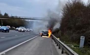 Ann and Barry Mogan’s Seat Alhambra caught alight between junction 11 and 12 on the M27 on Friday evening during rush hour