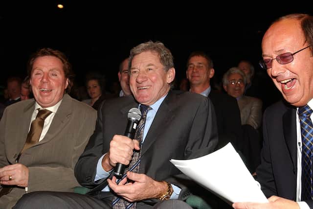 Fred Dinenage laughs along with Harry Redknapp and Milan Mandaric at The News' Sports Awards in February 2004. Picture: Steve Reid