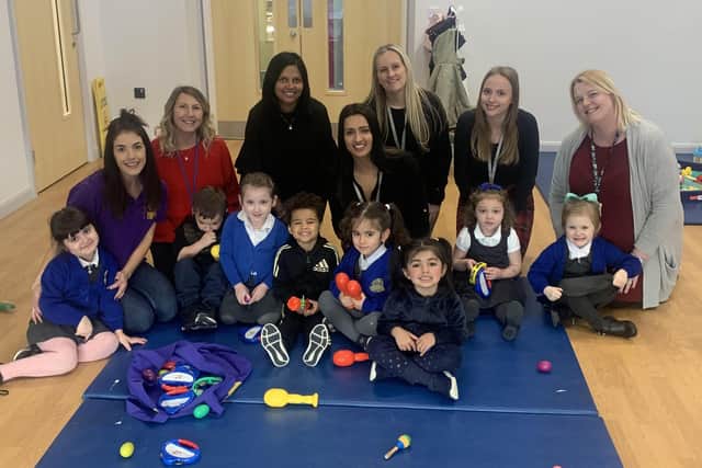 Children and staff from Arundel Court Primary Academy & Nursery, in Northam Street, Landport, which was vandalised by thugs. Since launching a crowdfunding campaign, the school has raised about £2,000.