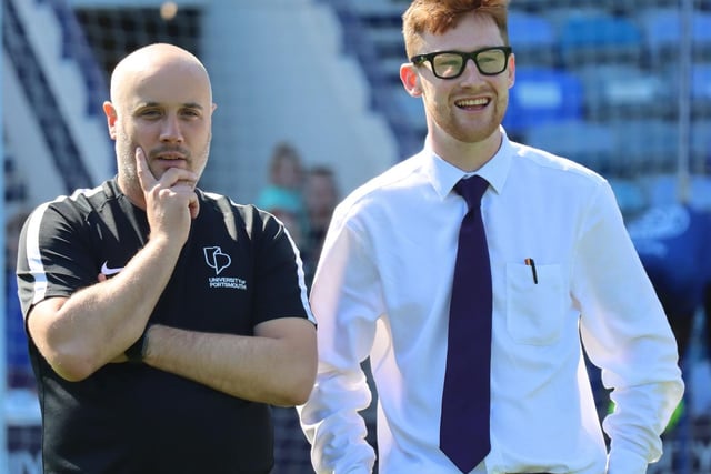 (L-R) Staff manager and Head of UoP Sport, Carl Athersuch, and student manager Ben Green.