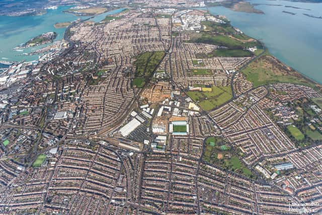 Portsmouth aerial Fratton Park and Tesco being built CREDIT
Picture: Shaun Roster