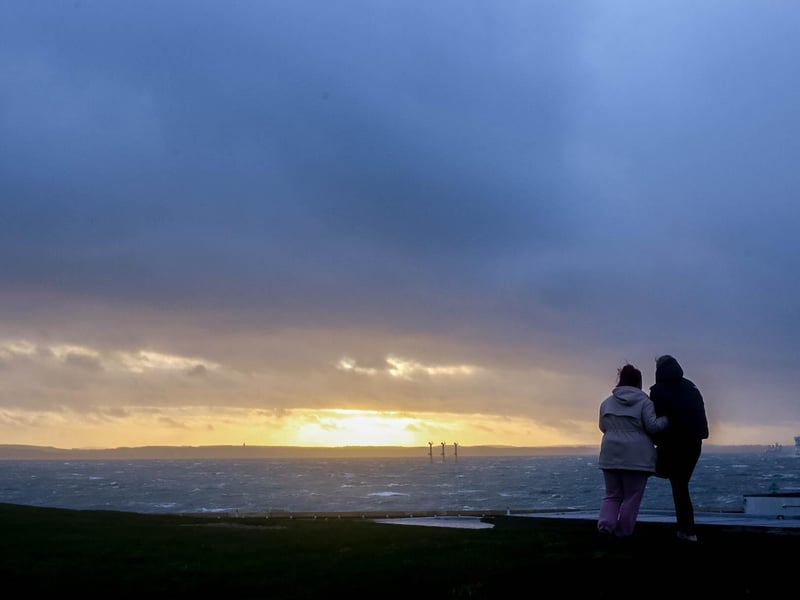 The weather in Southsea.