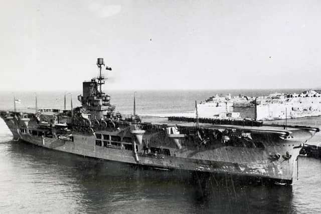 HMS Ark Royal just months before her sinking in November 1941. Picture: Fox Photos/Hulton Archive/Getty Images.