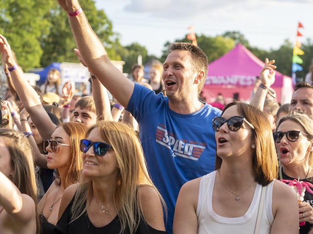 Festival Goers at Swanfest 2024