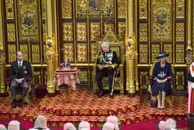 Prince Charles, Prince of Wales reads the Queen's speech flanked by Prince William and Camilla, Duchess of Cornwall. Picture: Arthurt Edwards - WPA Pool/Getty Images