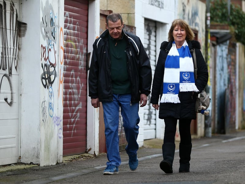 Pompey fans prior to the FA Cup tie with QPR in January 2019. Photo by Jordan Mansfield/Getty Images