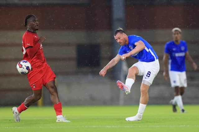 Ryan Tunnicliffe starts for Pompey against the Rocks this evening at Nyewood Lane. Picture: Simon Roe/ProSportsImages