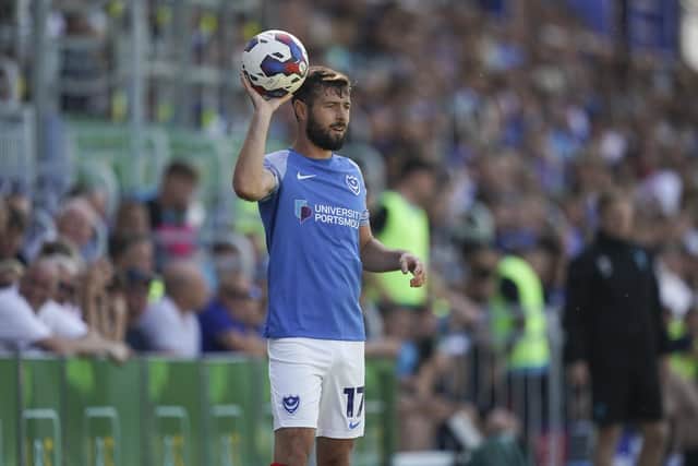 Right-back Joe Rafferty was asked to play left-back at Cardiff due to Pompey's left-footed problems. Picture: Jason Brown/ProSportsImages
