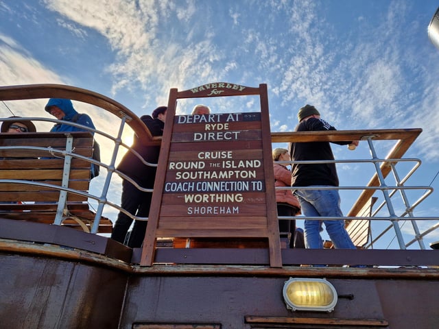 The paddle steamer Waverley sets sail from Shoreham, bound for the Isle of Wight, on September 13, 2024