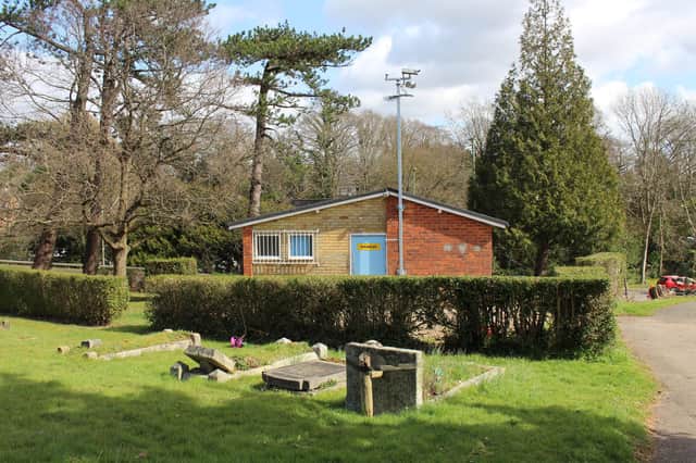 The toilet block at Waterlooville Cemetery. Picture: Emily Turner