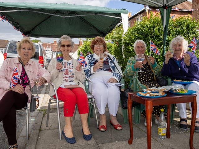 Friends from Milton Village Association at the VE Day street party on Edgeware Road, Portsmouth.  Photos by Alex Shute