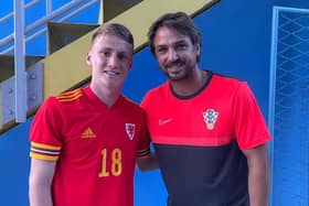 Wales under-18 international Harry Jewitt-White met former Pompey favourite Niko Kranjcar during their match with Croatia