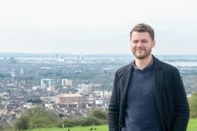 Pictured: News Reporter, Joe Buncle on Portsdown Hill, Portsmouth. Picture: Habibur Rahman