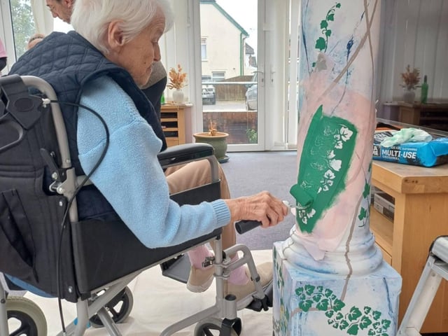 Residents at Bedhampton Court painted together to make their home feel more like their own.