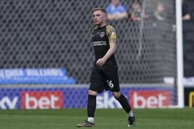 Joe Morrell is sent off for Pompey against MK Dons in April. Picture: Jason Brown/ProSportsImages