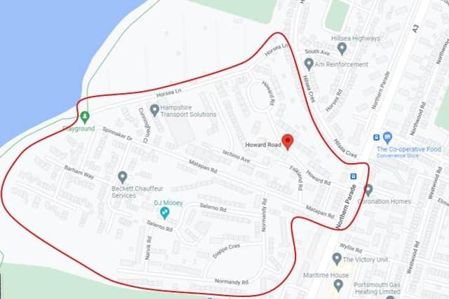 The dispersal order, issued today at 4pm, will cover the Howard Road area of Hilsea, including Northern Parade and Matapan Road.