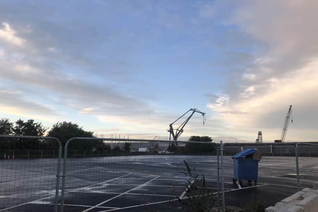 The coronavirus testing site Tipner was moved overnight last week.