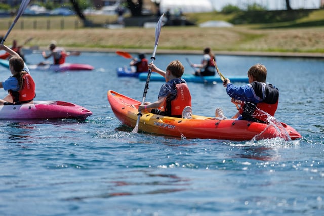Kids enjoying their time out on the water. Picture:Marcin Jedrysiak