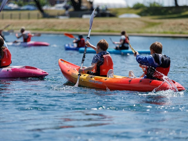 Kids enjoying their time out on the water. Picture:Marcin Jedrysiak