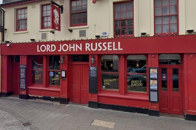 Lord John Russell in Albert Road, received a five rating on March 23, according to the Food Standards Agency website.