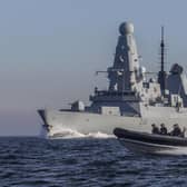 HMS Defender along with one of her sea boats has been named the best ship in the Royal Navy's fleet. Photo: Royal Navy