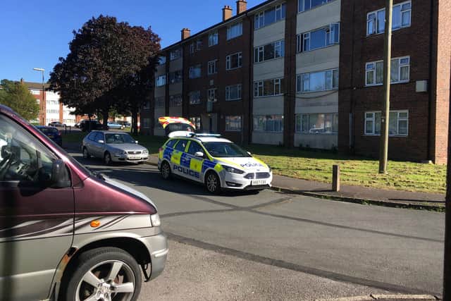 Police in Tennyson Crescent, Waterlooville.