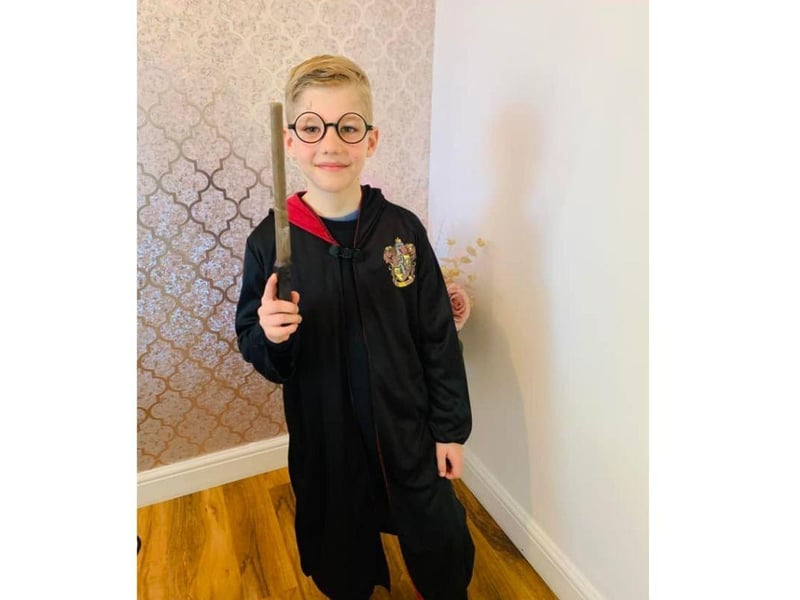 Leo looks wonderful in his Harry Potter outfit - Happy World Book Day Leo!