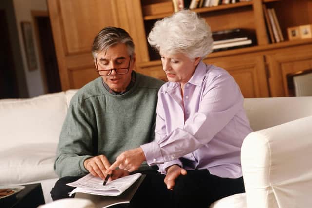 A pictured of a retired couple. Photo posed by model. Image: PA