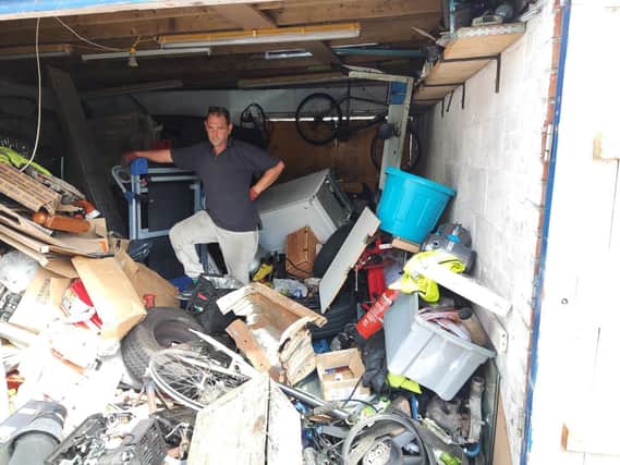 Glen Rennie, 48, of no fixed address, was convicted after filling residents' backyards with broken cars and rubbish.