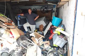 Glen Rennie, 48, of no fixed address, was convicted after filling residents' backyards with broken cars and rubbish.