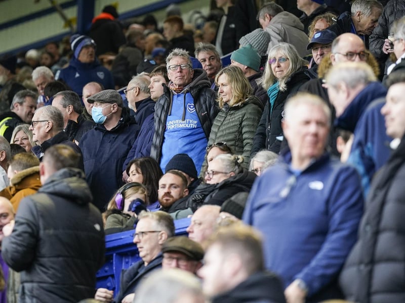 Check out our brilliant gallery as Pompey fans roared their team on to victory over Northampton. Pics: Jason Brown.
