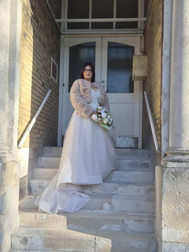 Abbie feeling beautiful in her special wedding day