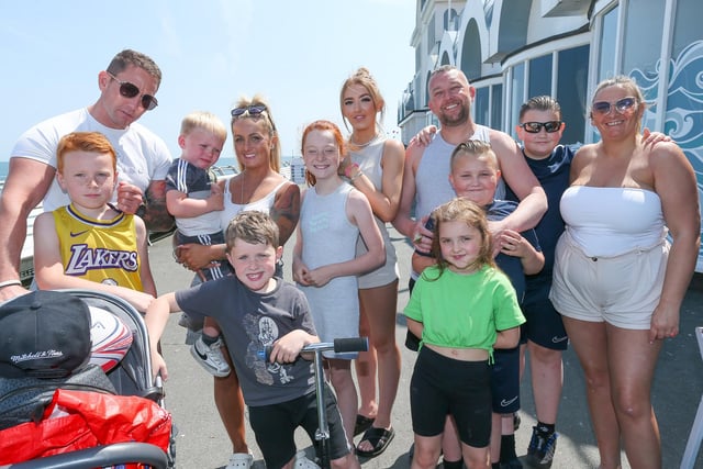 The Hartley and the Hunter families at South Parade Pier.