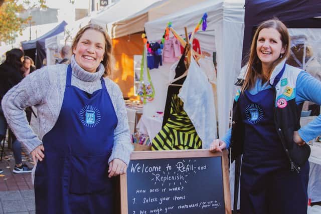 Laura Hayward and Alice Hooley, who co-own Refill and Replenish, which has just opened up a permanent storefront in Petersfield. 