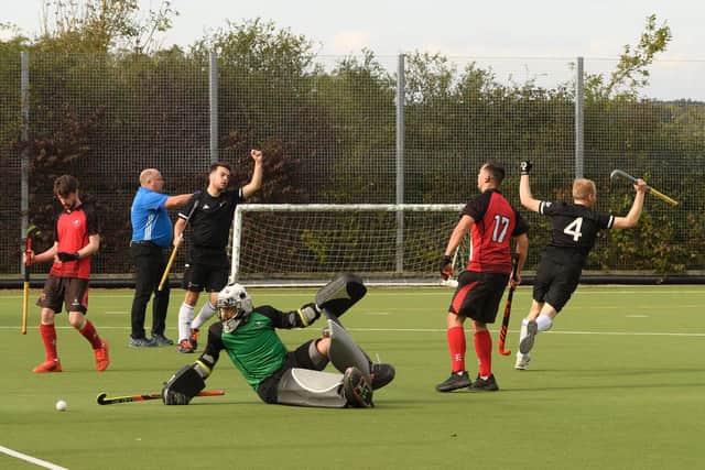 Jack Simmons scores Fareham's opening goal.
Picture: Keith Woodland